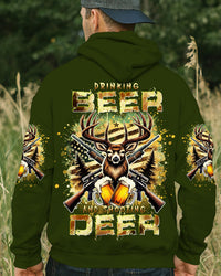 DRINKING BEER AND SHOOTING DEER HUNTING ALL OVER PRINT  - TLNT0301252
