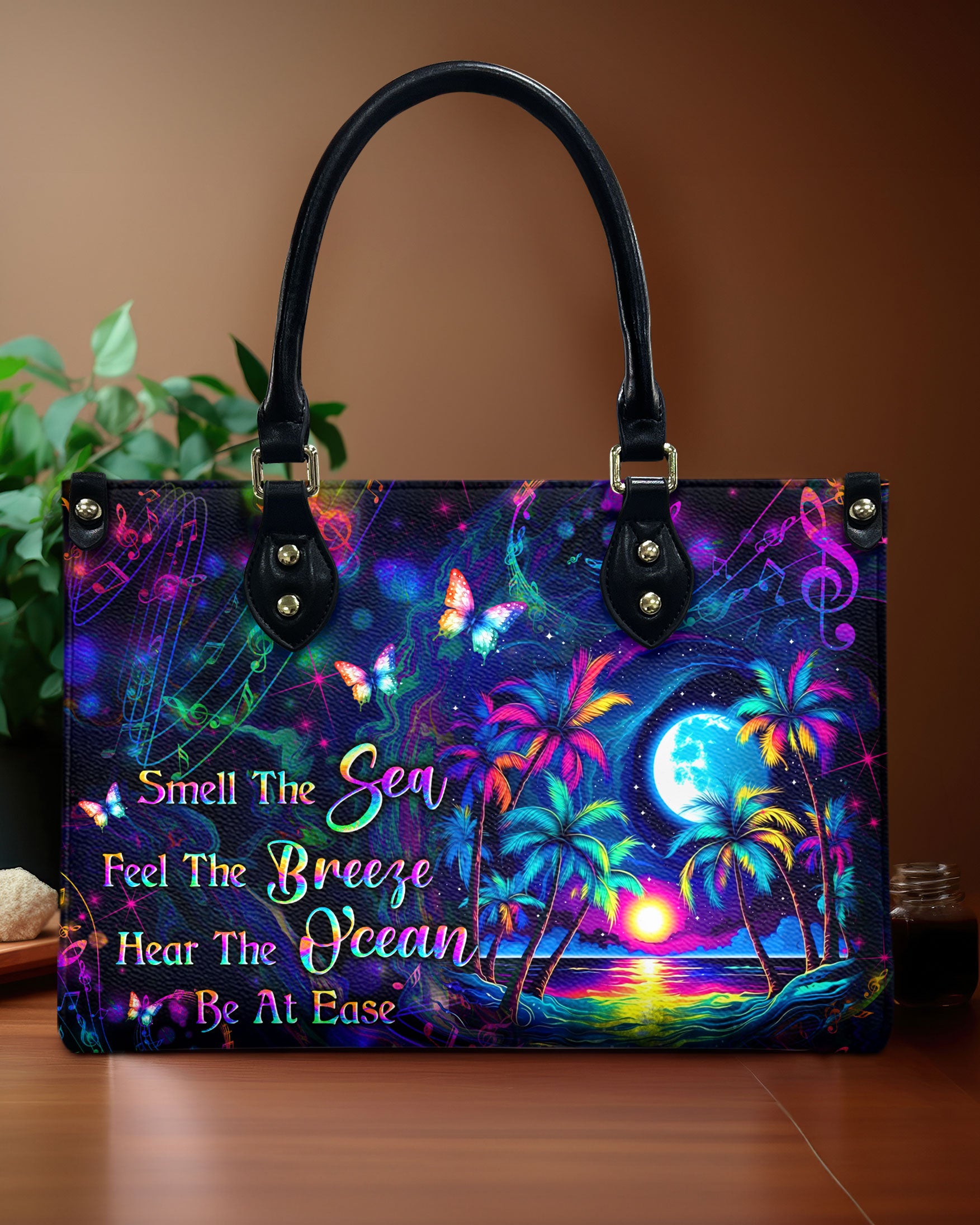 SMELL THE SEA FEEL THE BREEZE STARFISH LEATHER HANDBAG - YHLN2703241