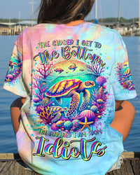 THE CLOSER I GET TO THE BOTTOM TURTLE ALL OVER PRINT - TLTR1008242