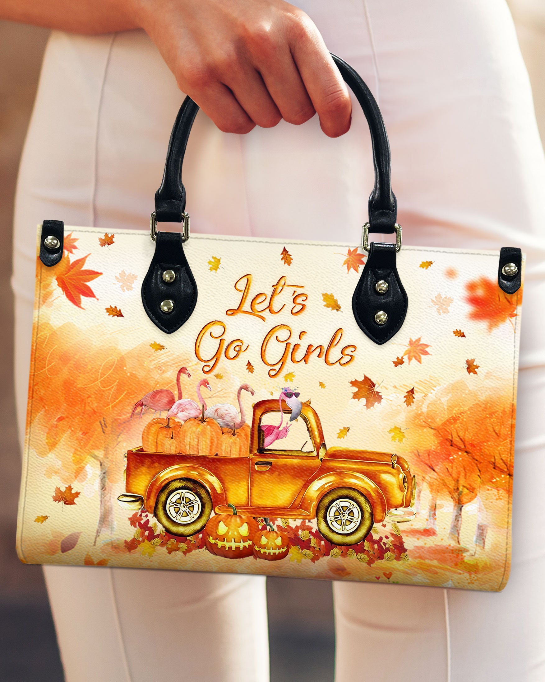 LET'S GO GIRLS FLAMINGO LEATHER HANDBAG - YHLN0908244