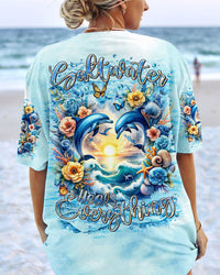 SALTWATER HEALS EVERYTHING DOLPHINS ALL OVER PRINT - TLTR0801241