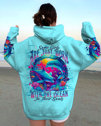 SOME GIRLS ARE JUST BORN DOLPHIN ALL OVER PRINT - TLNT1309232