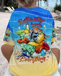 SALTWATER HEALS EVERYTHING PARROT ALL OVER PRINT - TLNT1005244