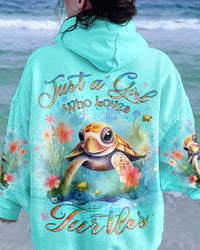 JUST A GIRL WHO LOVES TURTLES ALL OVER PRINT - YHLT1112234
