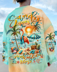 SANDY TOES SUNKISSED NOSE FLAMINGO ALL OVER PRINT - TLTR1312233