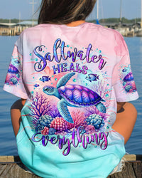 SALTWATER HEALS EVERYTHING TURTLE ALL OVER PRINT  - TLTR1403253