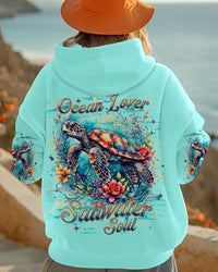 OCEAN LOVER SALTWATER SOUL TURTLE ALL OVER PRINT  - TLNT2402251