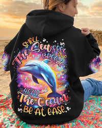 SMELL THE SEA FEEL THE BREEZE DOLPHIN NEON ALL OVER PRINT - TLTR2609233