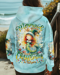 MERMAID KISSES AND CHRISTMAS WISHES ALL OVER PRINT - TLTR0910244
