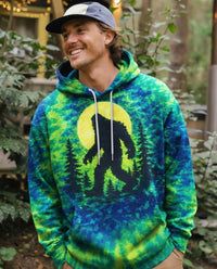 BIGFOOT IN THE FOREST GREEN BLUE SWIRL ALL OVER PRINT - TLNO1912251