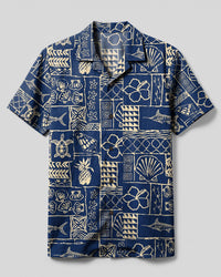 ISLAND ALOHA MOSAIC CAMP SHIRT - TLHN0408262
