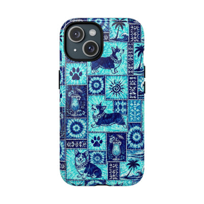 CORGI DOG ISLAND PATCHWORK MAGNETIC PHONE CASE - TLNO1108264