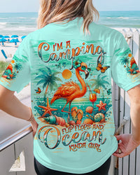 CAMPING FLIP FLOPS OCEAN KINDA GIRL FLAMINGO ALL OVER PRINT - TLNT0602243