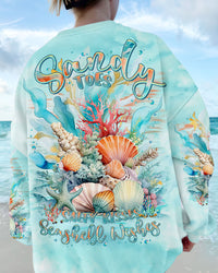 SANDY TOES SALTY KISSES SEASHELL WISHES ALL OVER PRINT - TLTR1412233