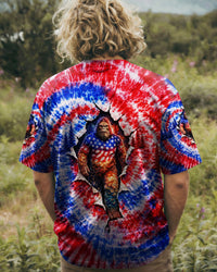 BIGFOOT RED WHITE AND BLUE SWIRL ALL OVER PRINT   - TLNT3001261