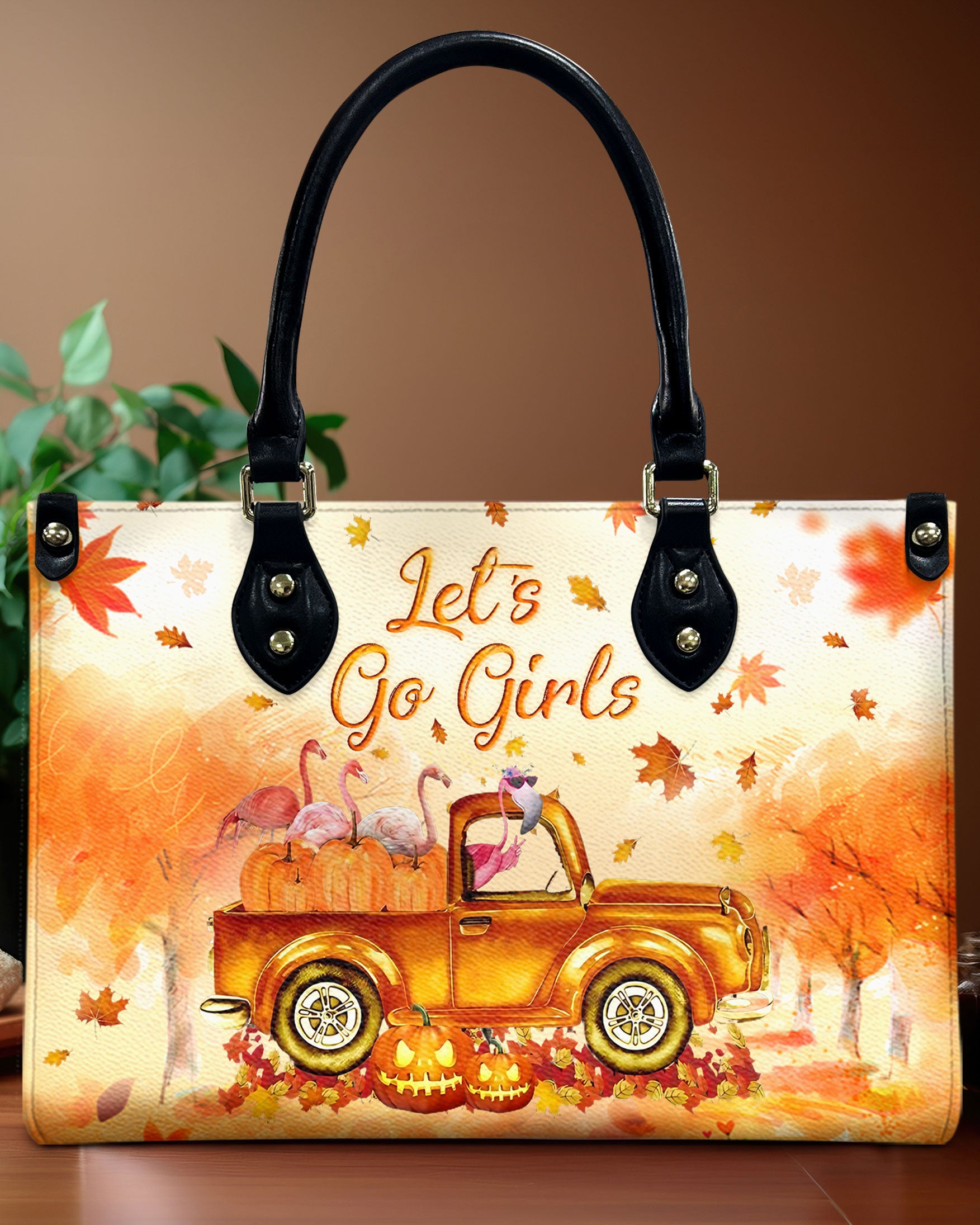 LET'S GO GIRLS FLAMINGO LEATHER HANDBAG - YHLN0908244