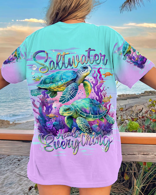 SALTWATER HEALS EVERYTHING TURTLE ALL OVER PRINT - TLNT0611234