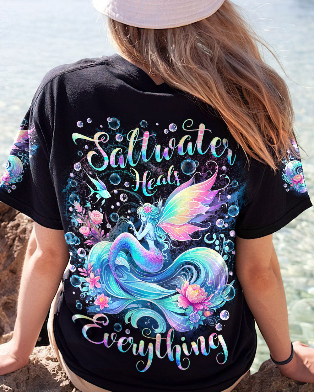 SALTWATER HEALS EVERYTHING MERMAID ALL OVER PRINT - YHLT0112232