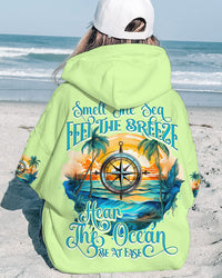 SMELL THE SEA FEEL THE BREEZE COMPASS ALL OVER PRINT - TYTD2109234