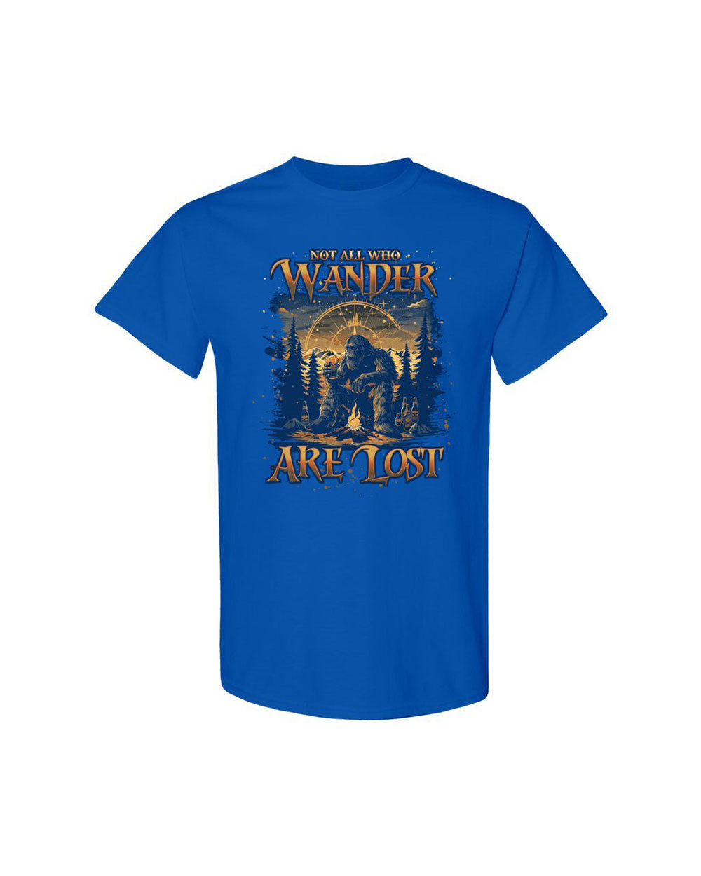 NOT ALL WHO WANDER ARE LOST BIGFOOT COMPASS  COTTON SHIRT    - TLNO2410245