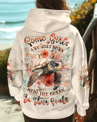 SOME GIRLS ARE JUST BORN TURTLE ALL OVER PRINT - YHLT0701254