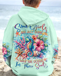 SOME GIRLS ARE JUST BORN SEAHORSE ALL OVER PRINT - TLTR2410233