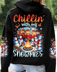 CHILLIN' WITH MY SNOWMIES CHRISTMAS ALL OVER PRINT - TYTD0811234