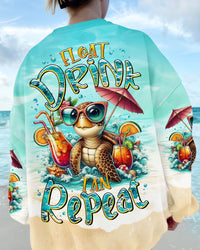 FLOAT DRINK TAN REPEAT TURTLE ALL OVER PRINT - TLTR0703245