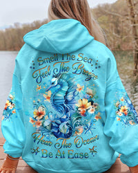SMELL THE SEA FEEL THE BREEZE SEAHORSE ALL OVER PRINT - YHHG0407231