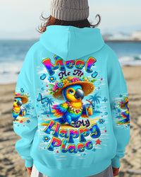 MEET ME AT MY HAPPY PLACE PARROT ALL OVER PRINT - TLTW0808251