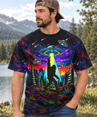 BIGFOOT UFO RAINBOW NIGHT ALL OVER PRINT -  TLHN1509265