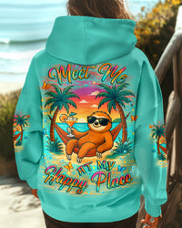 MEET ME AT MY HAPPY PLACE SLOTH ALL OVER PRINT - YHLT2706253