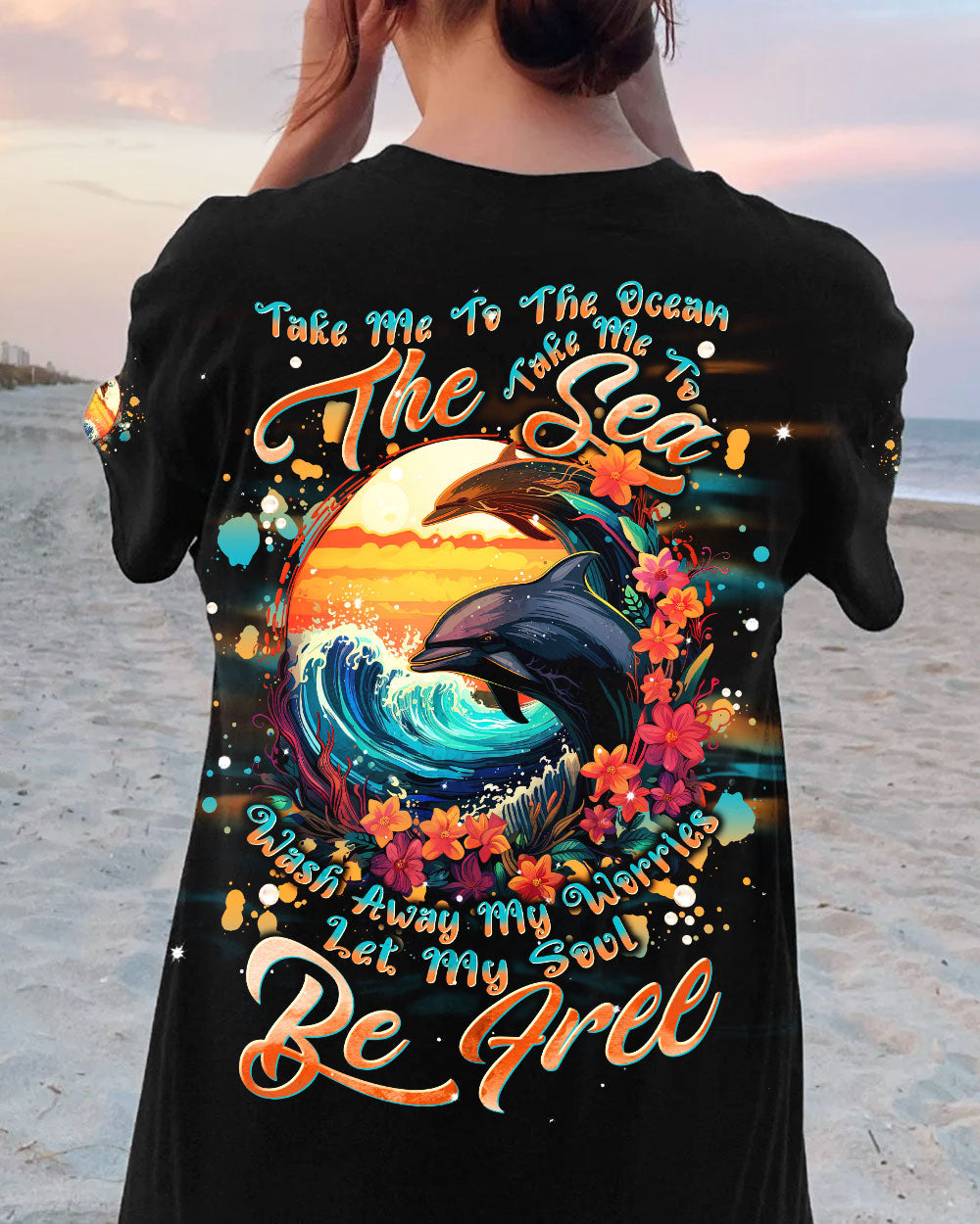 TAKE ME TO THE OCEAN DOLPHIN ALL OVER PRINT - TLNT0410234