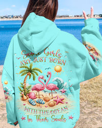 SOME GIRLS ARE JUST BORN FLAMINGO ALL OVER PRINT - YHLN2811234