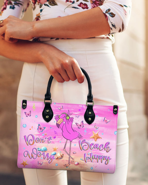 DON'T WORRY BEACH HAPPY FLAMINGO LEATHER HANDBAG - YHLT0310244