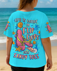LIFE IS BETTER IN FLIP-FLOPS AND SANDY TOES ALL OVER PRINT - YHLT1108251
