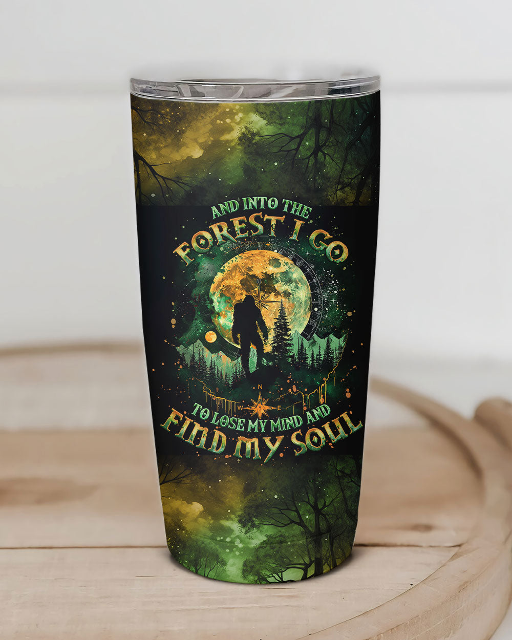 AND INTO THE FOREST I GO BIGFOOT TUMBLER  - TLNO0801252