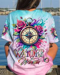 WANDER WOMAN FLORAL COMPASS ALL OVER PRINT   - TLTR1303253