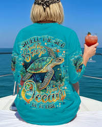 SMELL THE SEA FEEL THE BREEZE TURTLE ALL OVER PRINT - TLNT3010251