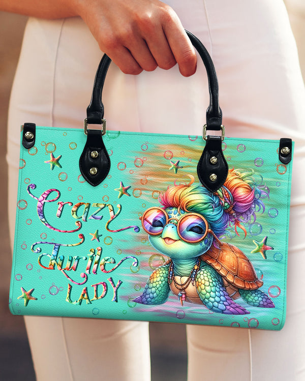 CRAZY TURTLE LADY LEATHER HANDBAG - YHLN1510245