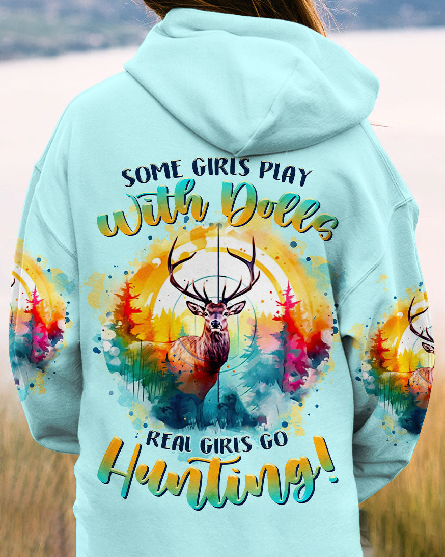 REAL GIRLS GO HUNTING DEER ALL OVER PRINT - TLTR1809234 – Good in the Woods