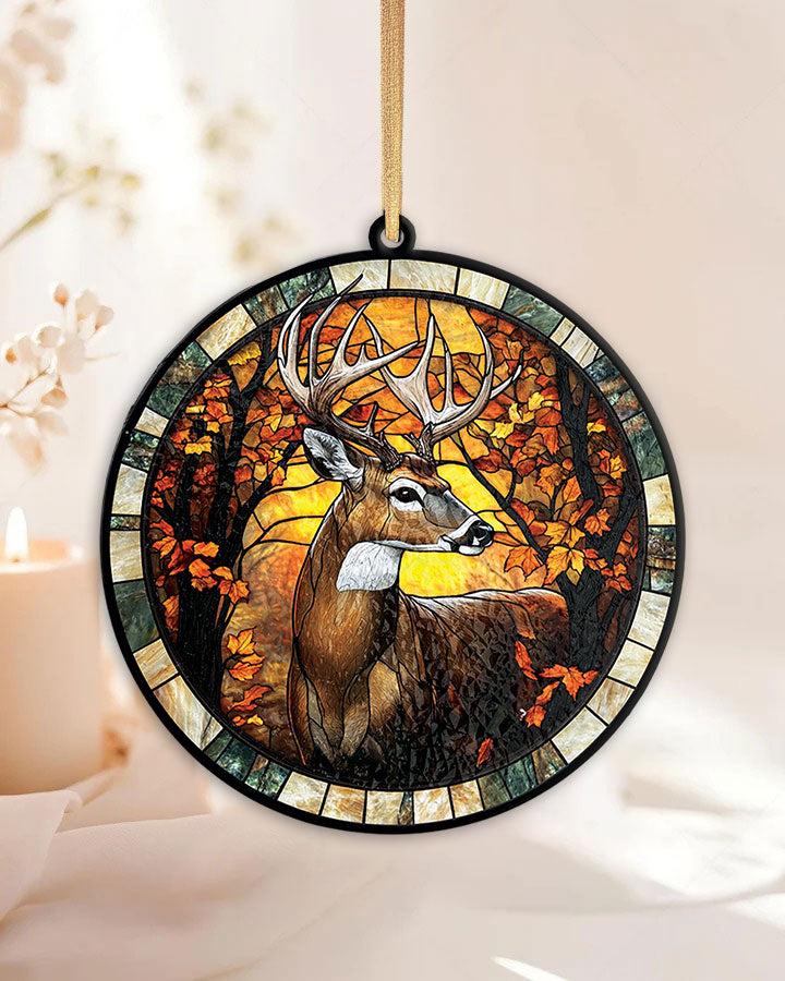 DEER STAINED GLASS ORNAMENT & KEYCHAIN - YHHN2209255