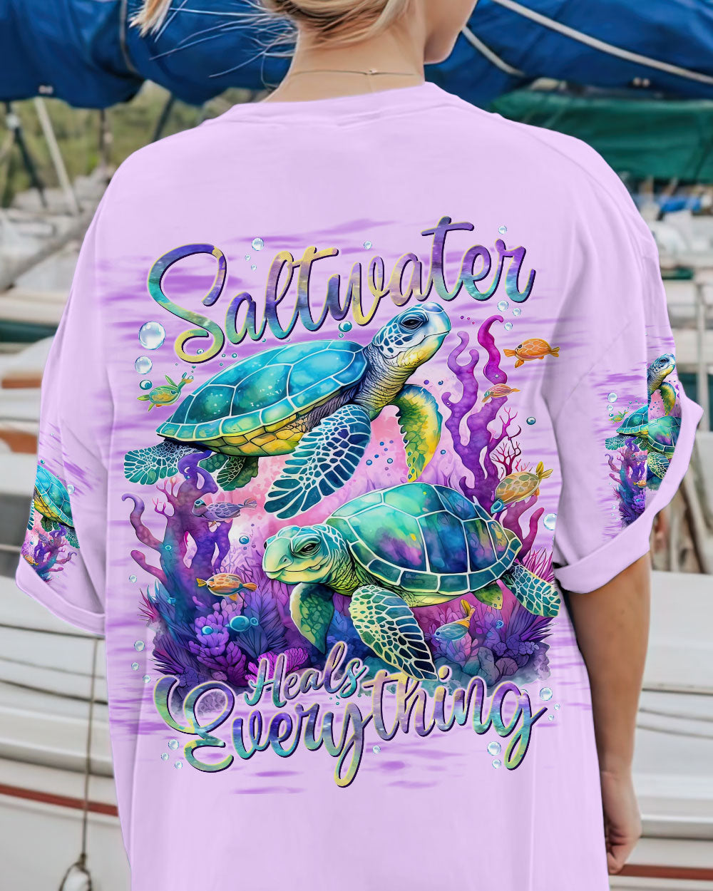 SALTWATER HEALS EVERYTHING TURTLE ALL OVER PRINT - TLNT2012231