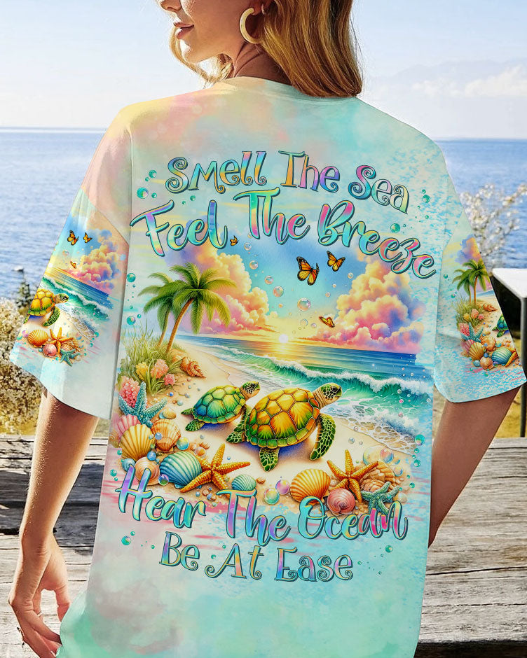 SMELL THE SEA FEEL THE BREEZE TURTLE ALL OVER PRINT - TLTR1901243