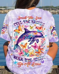 SMELL THE SEA FEEL THE BREEZE DOLPHIN ALL OVER PRINT - TLTW1506243