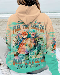 SMELL THE SEA FEEL THE BREEZE TURTLE ALL OVER PRINT - TLNT0712231