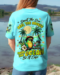 SMELL THE SEA FEEL THE BREEZE PARROT ALL OVER PRINT - TLNT2008252