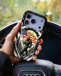 BIGFOOT WITH FLAG MOON SWIRL PHONE CASE  - TLNT0805261