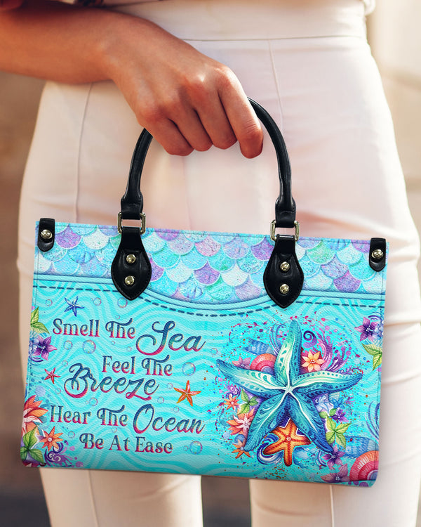 SMELL THE SEA FEEL THE BREEZE STARFISH LEATHER HANDBAG - YHLN2603241