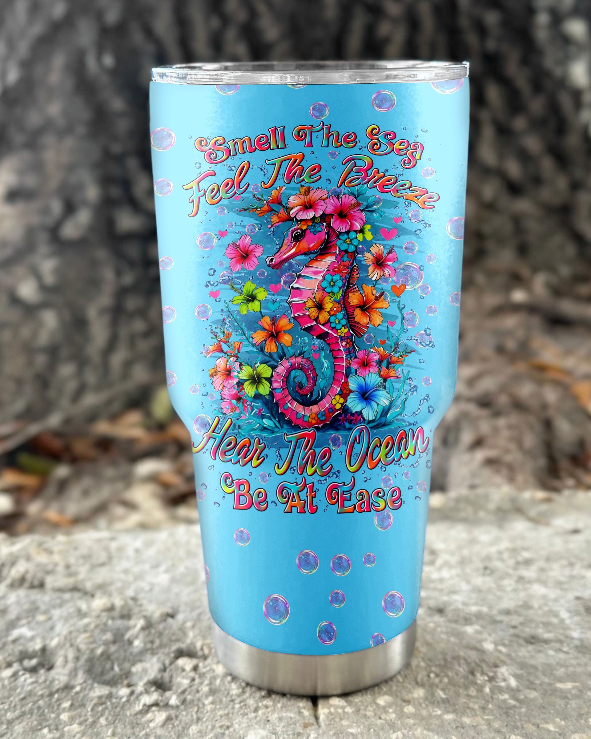 SMELL THE SEA FEEL THE BREEZE SEAHORSE TUMBLER - YHLN2309255
